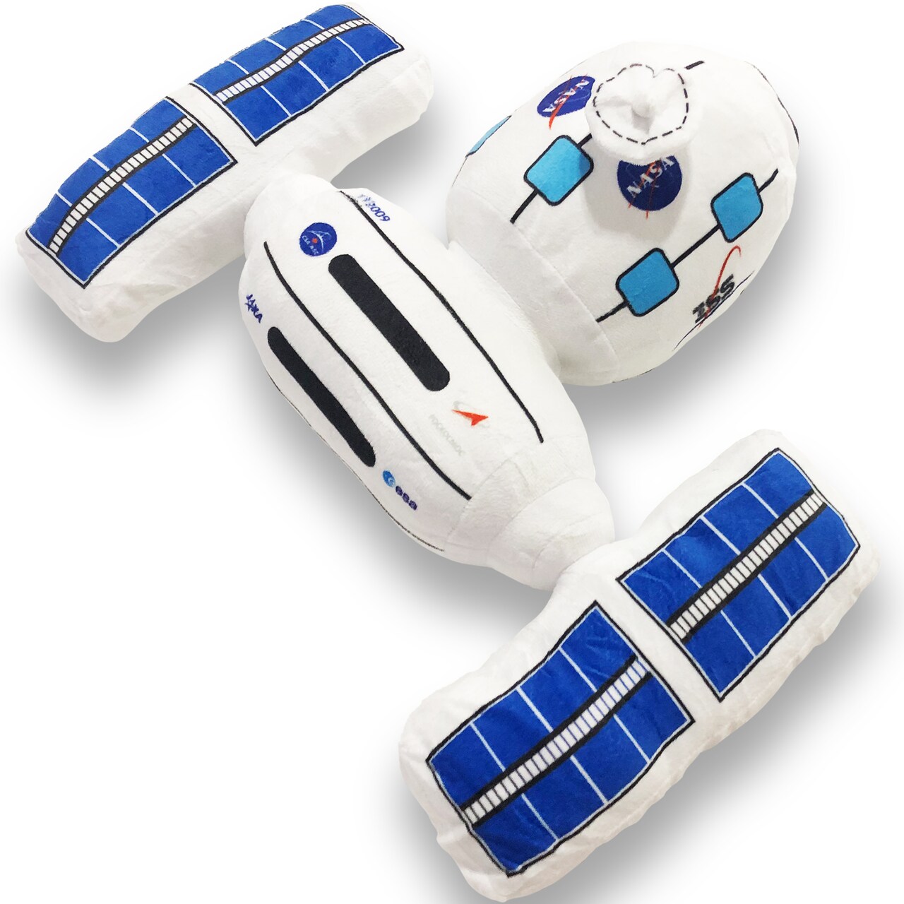ArtCreativity: International Space Station Plush - Soft Huggable Stuffed Spaceship Toy, Outer Space Themed Bedroom Or Nursery Décor, Kids Ages 3+